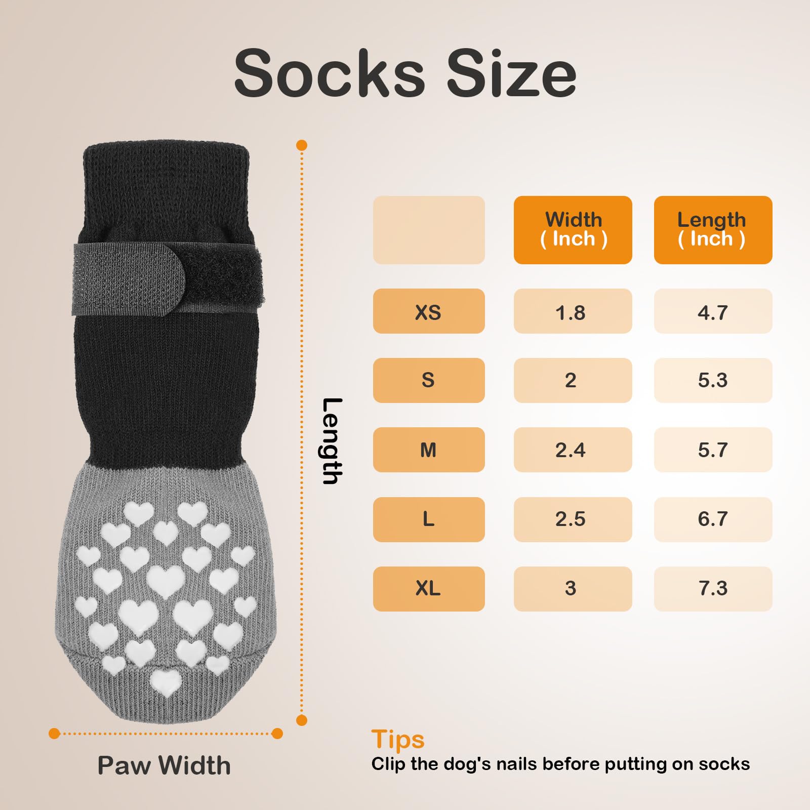 MBTWZ calcetines para perros, agarre en la suela para suelos de madera.