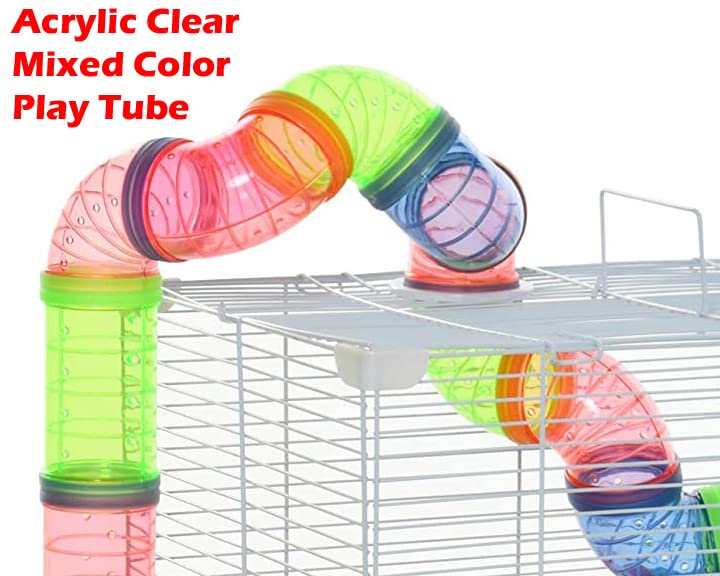 Mcage jaula-hamster-multinivel-espacio-ampliable: diseño modular para ampliar área de juego