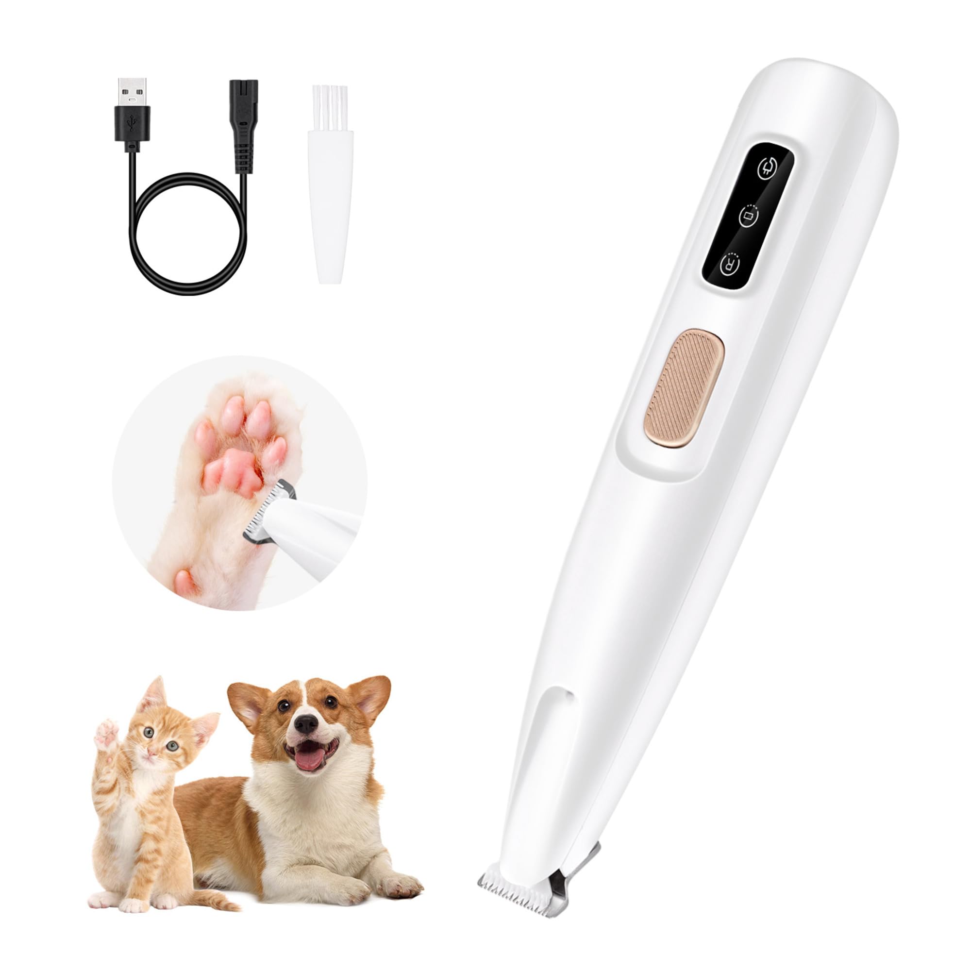 Mcbazel recortadora micro para mascotas en patas, corte fino y seguro.