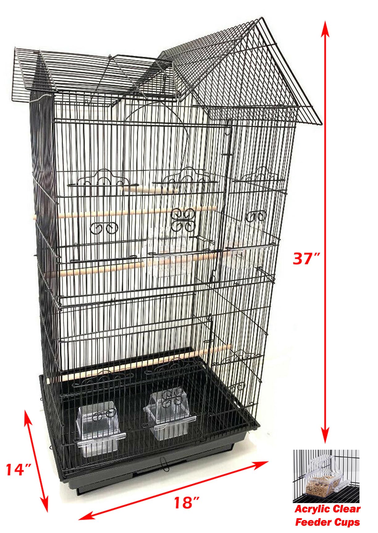 Mcage jaula con juguetes incluidos para aves activas