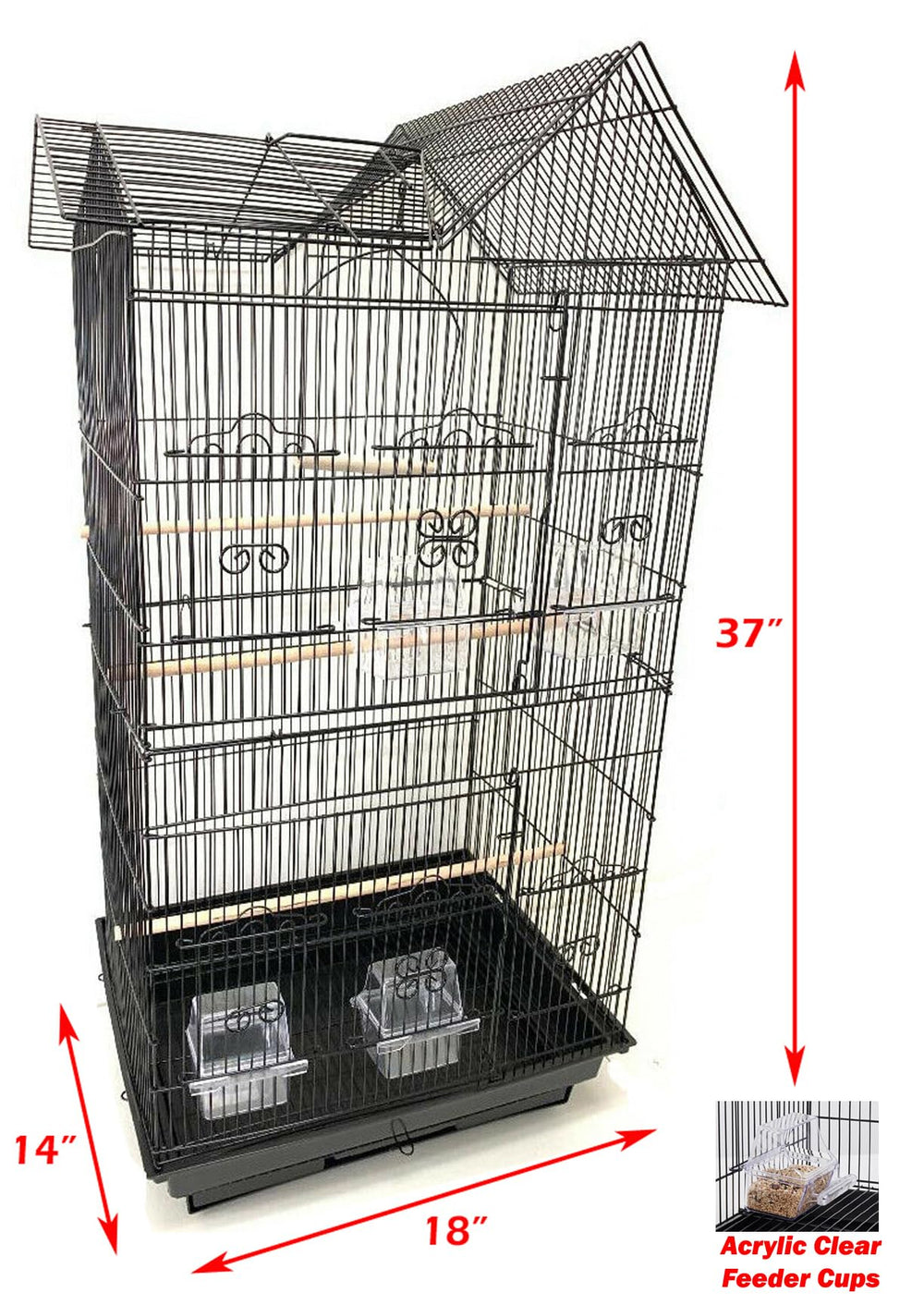 Mcage jaula con juguetes incluidos para aves activas