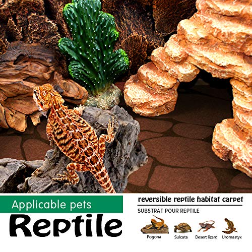 alfombra de terrario MCLANZOO 36x18in: superficie duradera para reptiles.