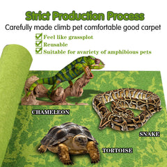 Alfombra terrario MCLANZOO: textura suave facilita limpieza y reduce desechos.