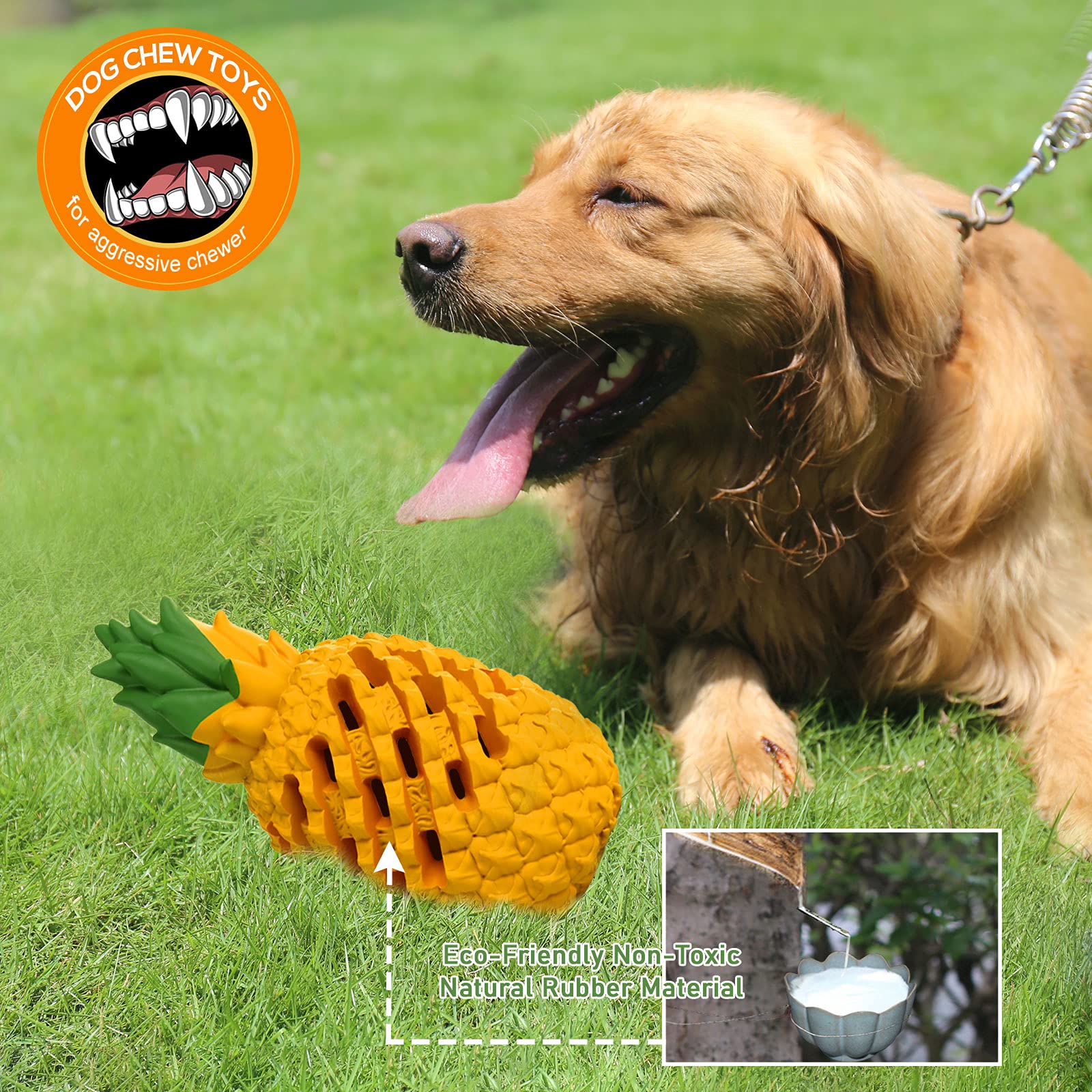 Juguete piña de M.C.works con dispensador de premios para perros