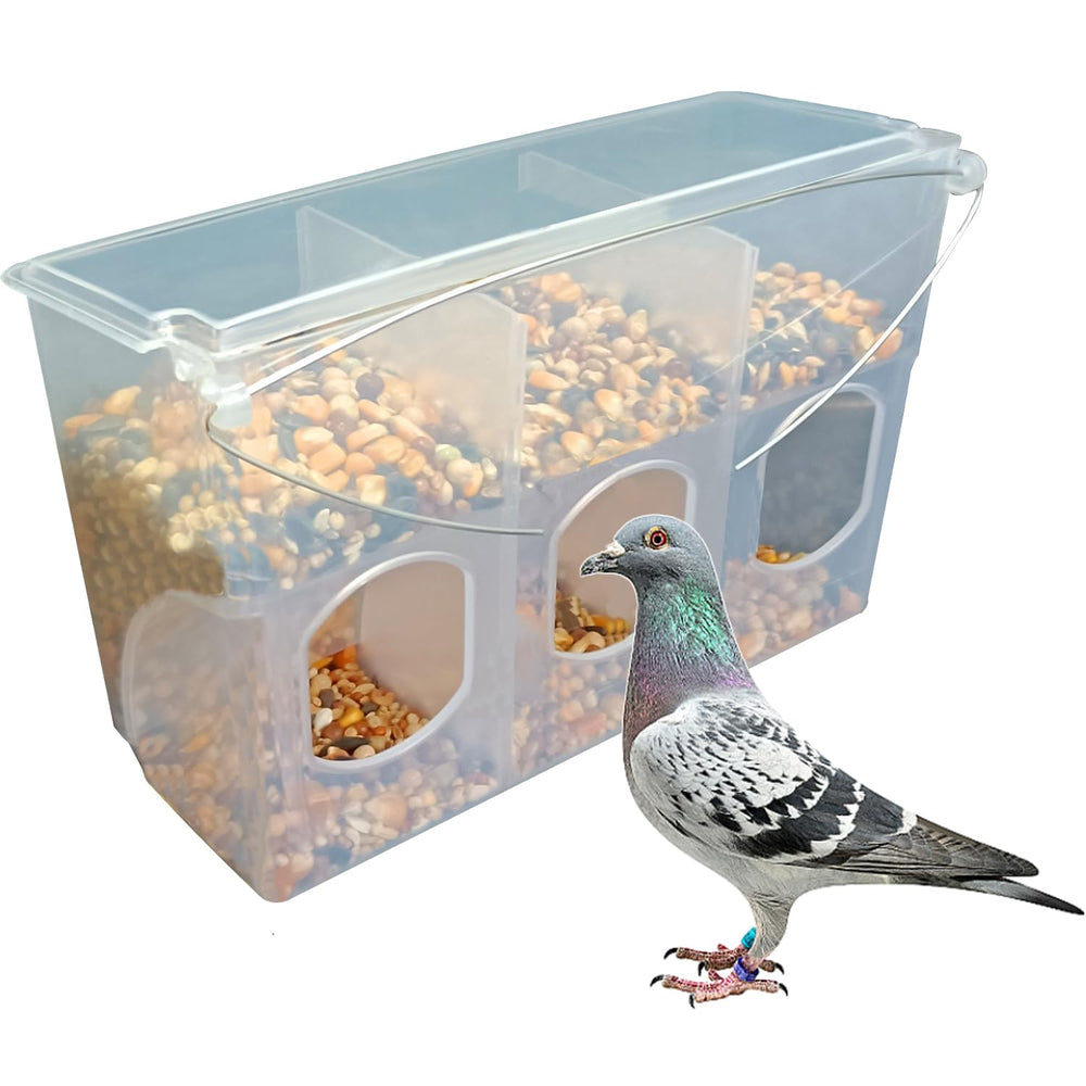 MdakeGo alimentador automático para aves con tanque resistente y fácil de rellenar.