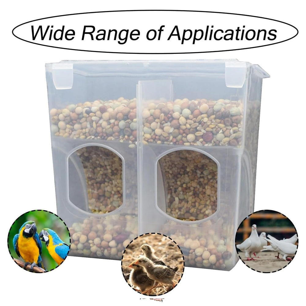 MdakeGo dispensador agua jaula aves uso exterior: resistente y fácil de limpiar.