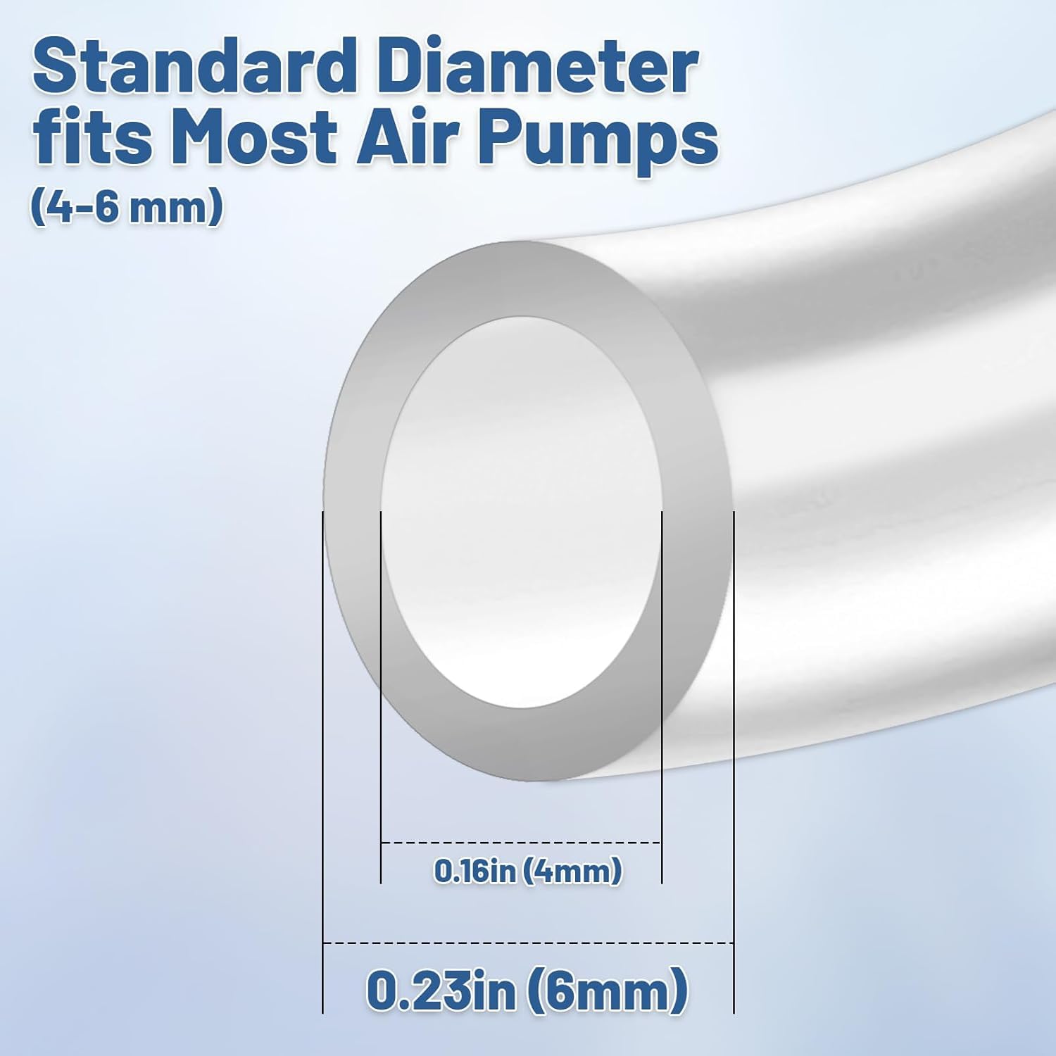 MDYPUINO tubo de aire para acuario dimensiones 4 mm interior 6 mm exterior, compatible.