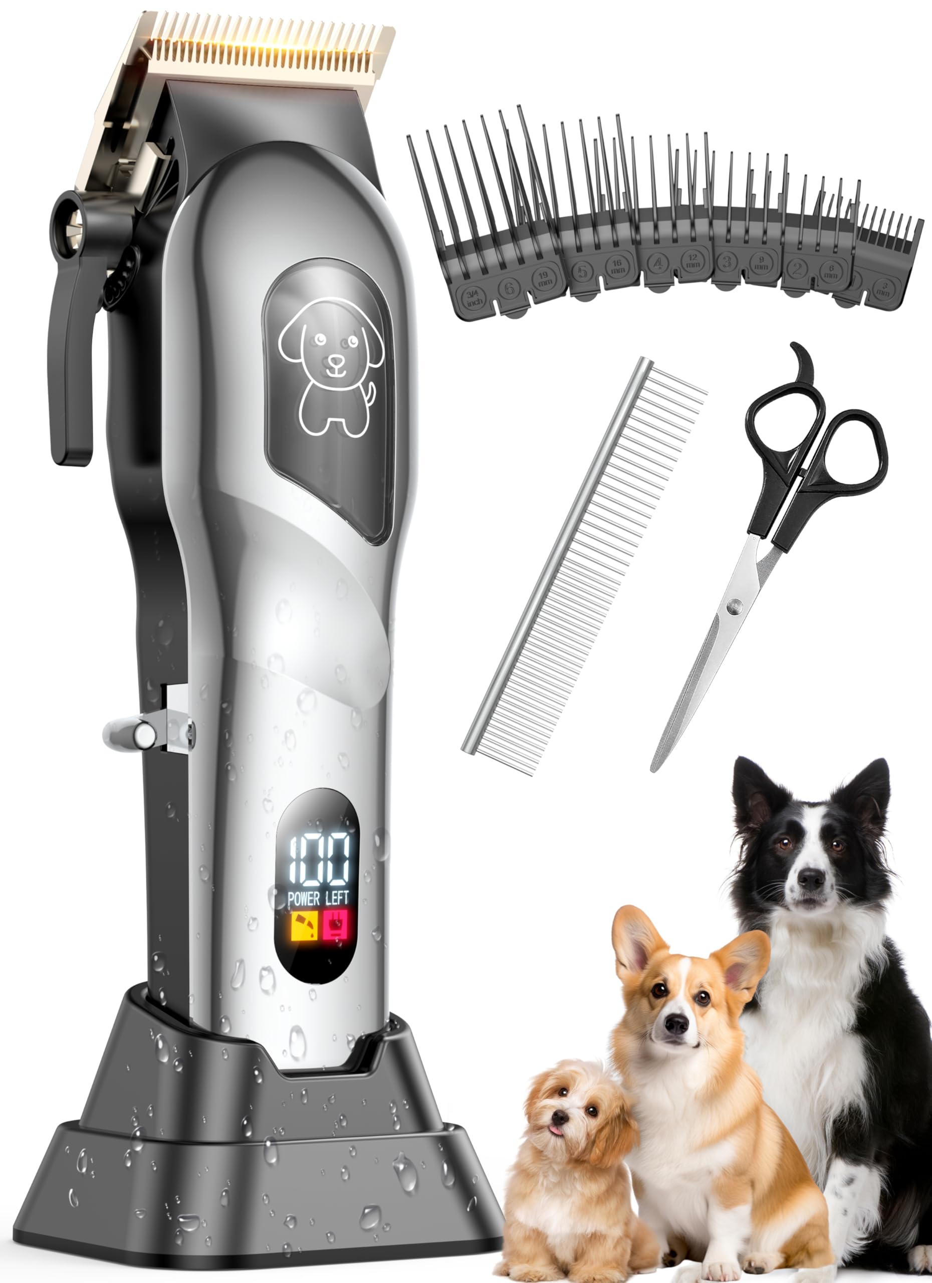 Cortapelos Mearens para perros con motor 6800 RPM para pelo espeso