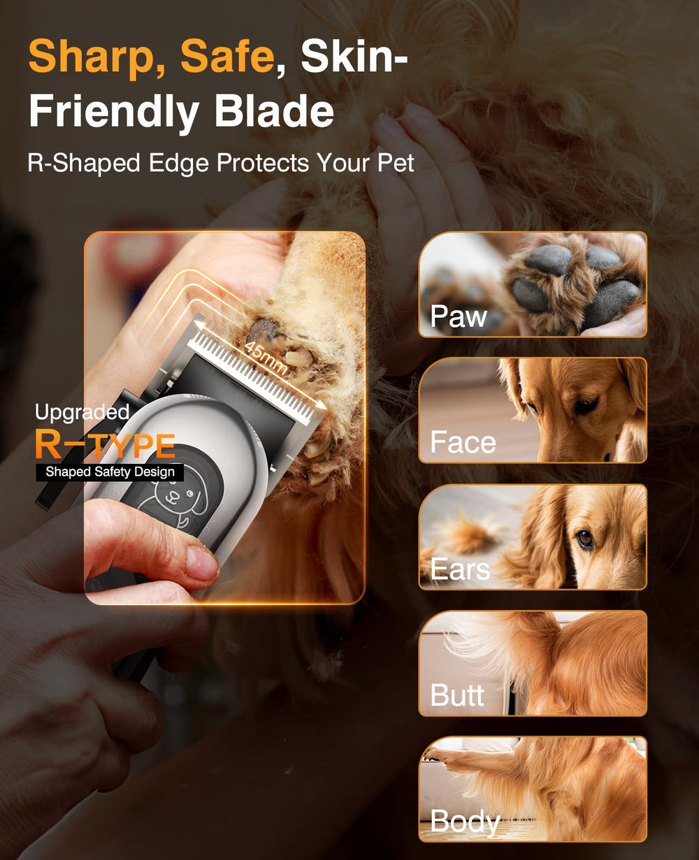 Diseño ergonómico de Mearens para un agarre cómodo durante el grooming