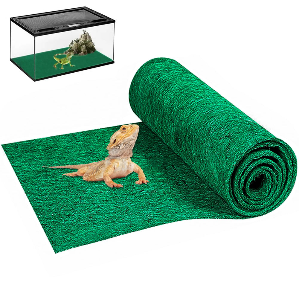 Mechpia alfombra reptil grande 120x60 cm, superficie suave y duradera para terrarios