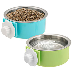 Mechpia: dos tazones para jaula, solución práctica para alimentar a tu mascota.