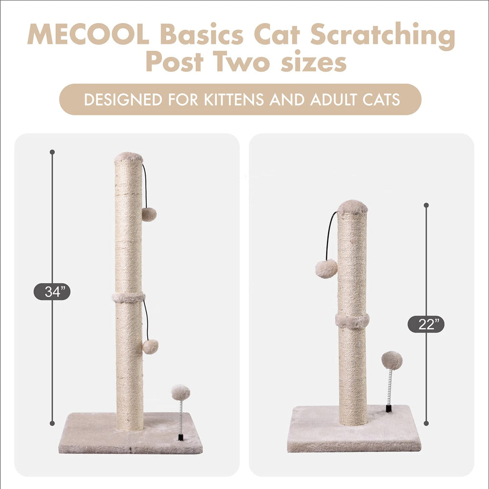 MECOOL poste rascador gatos Basics, uso interior con colores neutros que combinan con la decoración.