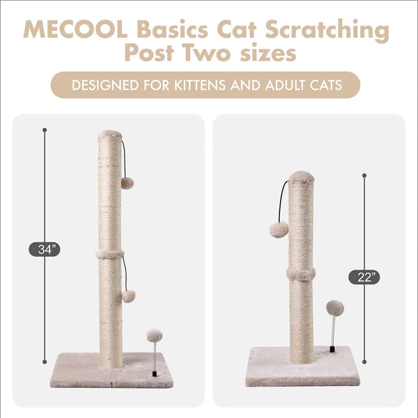 MECOOL poste rascador gatos Basics, uso interior con colores neutros que combinan con la decoración.