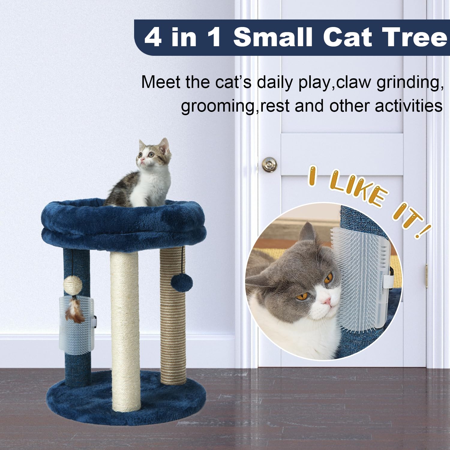 MECOOL poste rasca-sisal para gatos, protege muebles y cuida uñas.