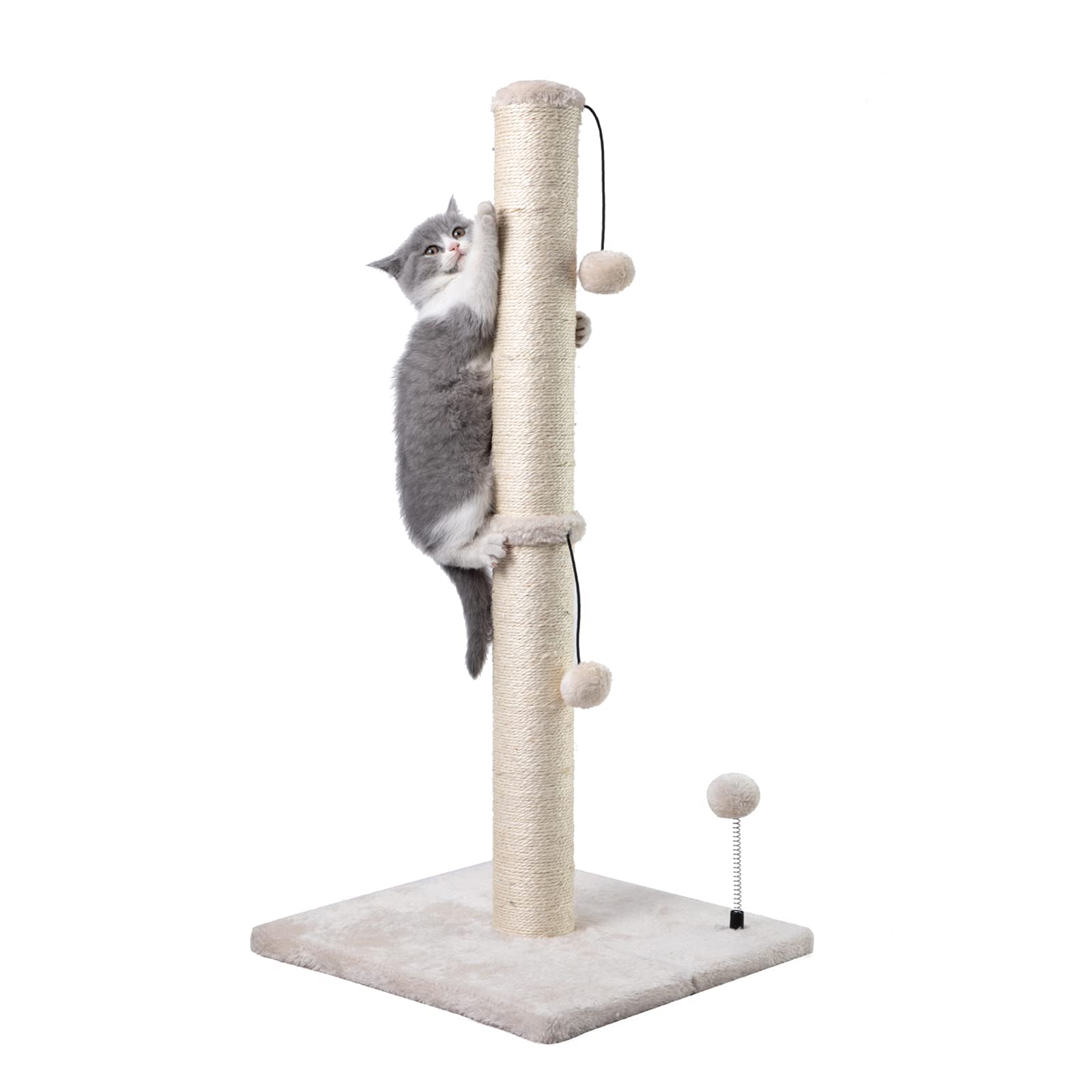 MECOOL poste rascar gatos 34 pulgadas, base estable para proteger muebles.