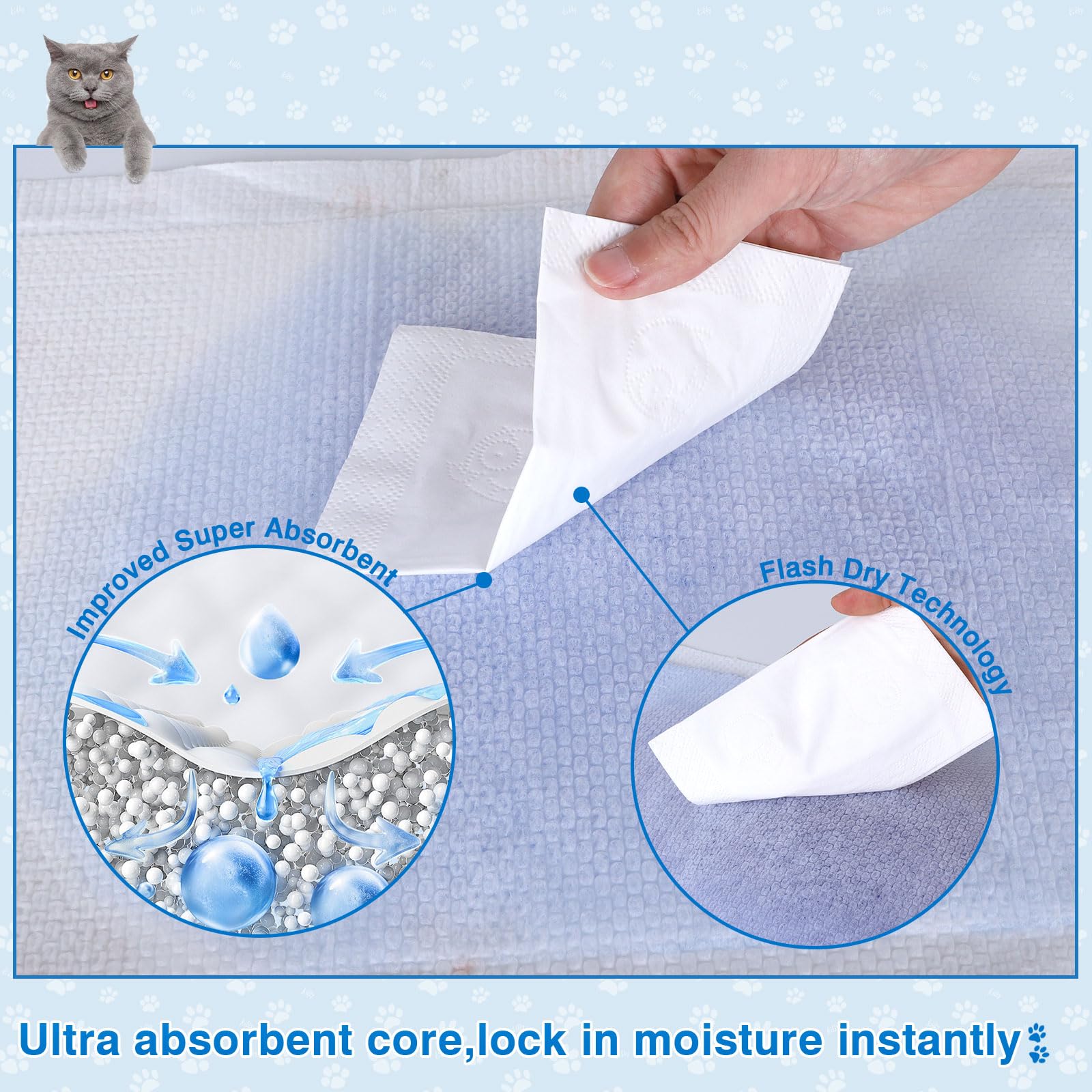 MED almohadillas con doble borde anti derrames para caja de arena.