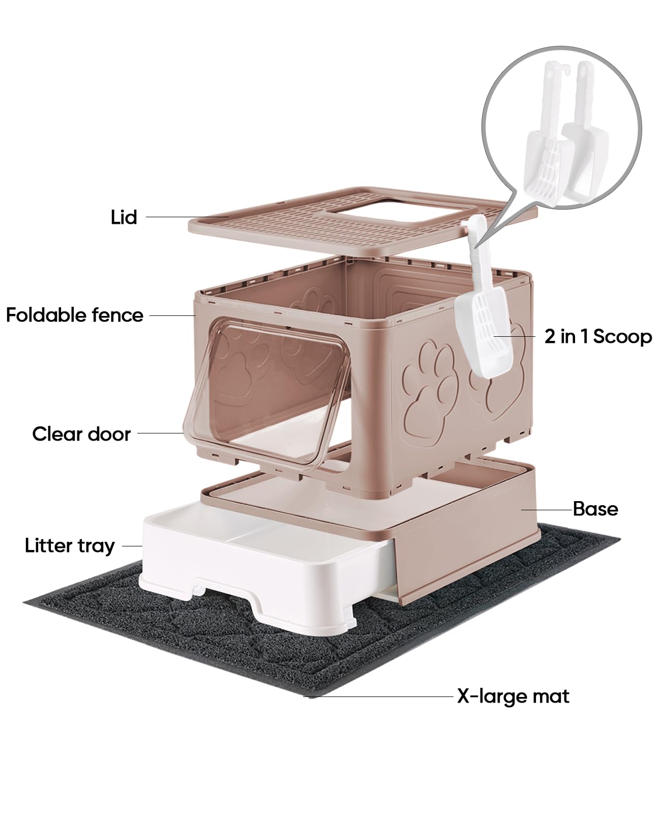Diseño plegable de Medario para guardar y transportar fácilmente