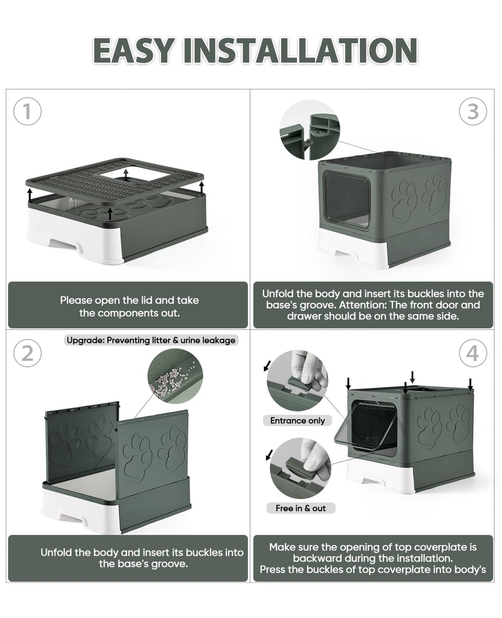 Medario caja de arena con dimensiones 20x16x16 pulgadas para moverse con soltura.