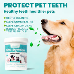 MEDUWEDU: toallitas dentales para dedos con coco para perros y gatos.