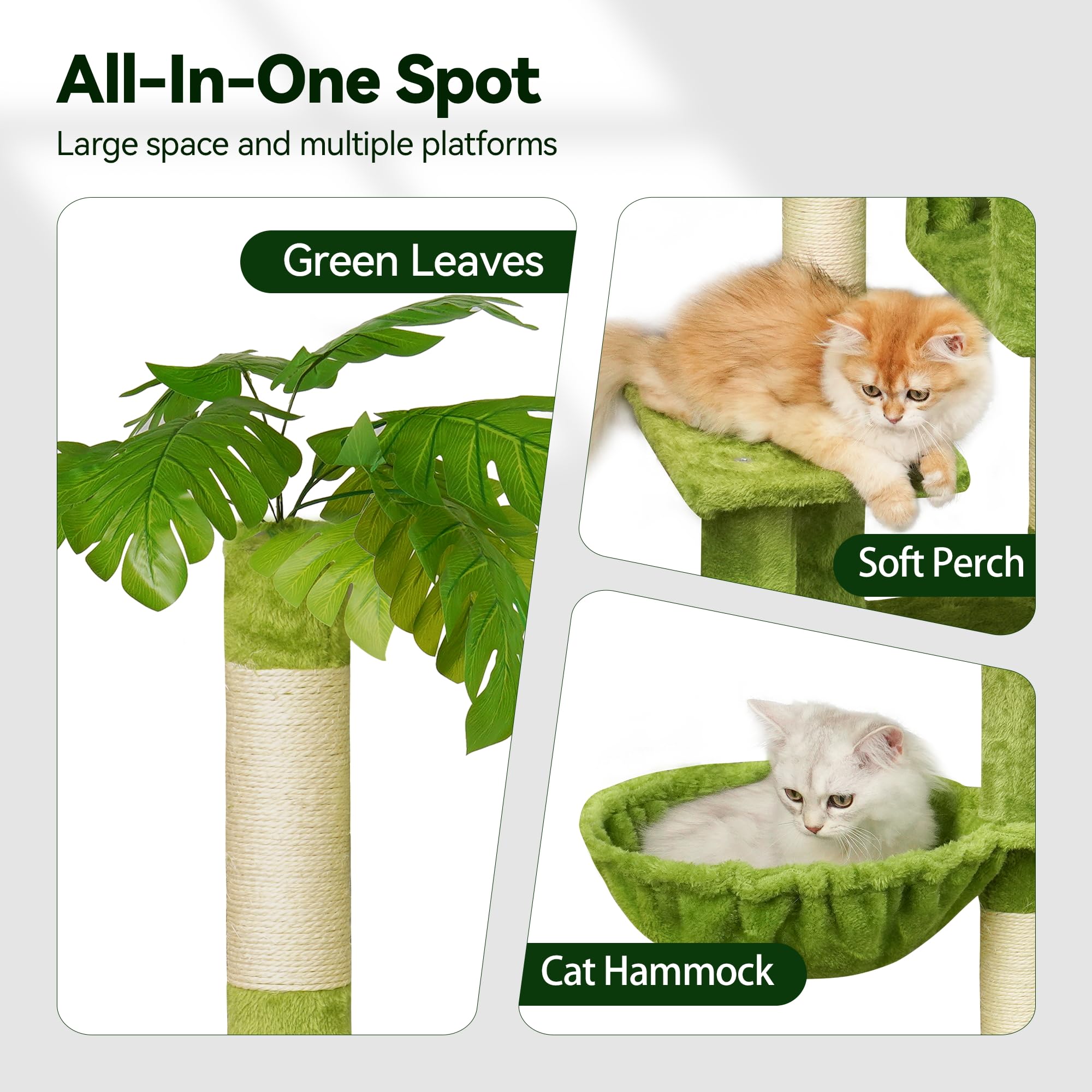 Meecal Arbol Gatos Hamaca Acolchonada, descanso cómodo para gatitos.