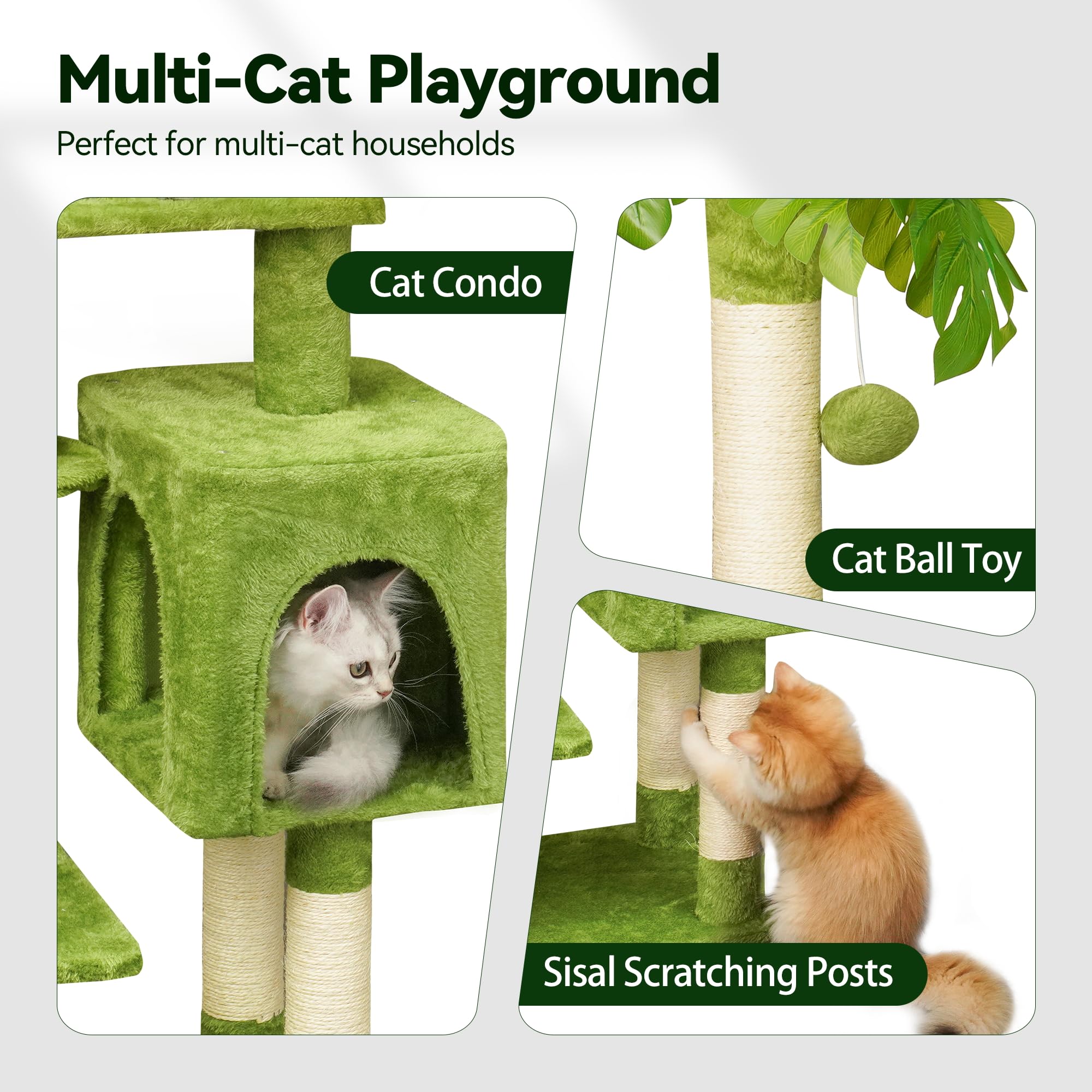 Meecal Arbol Gatos Juguetes Colgantes, estimulación y entretenimiento diario.