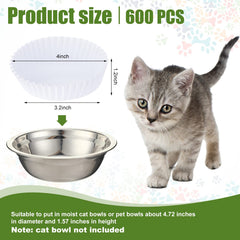 Meekoo forro desechable para alimentación de gatos, ideal para hogares con varias mascotas.