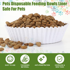 Meekoo forro desechable para perros pequeños, cuenco limpio y listo para la siguiente comida.