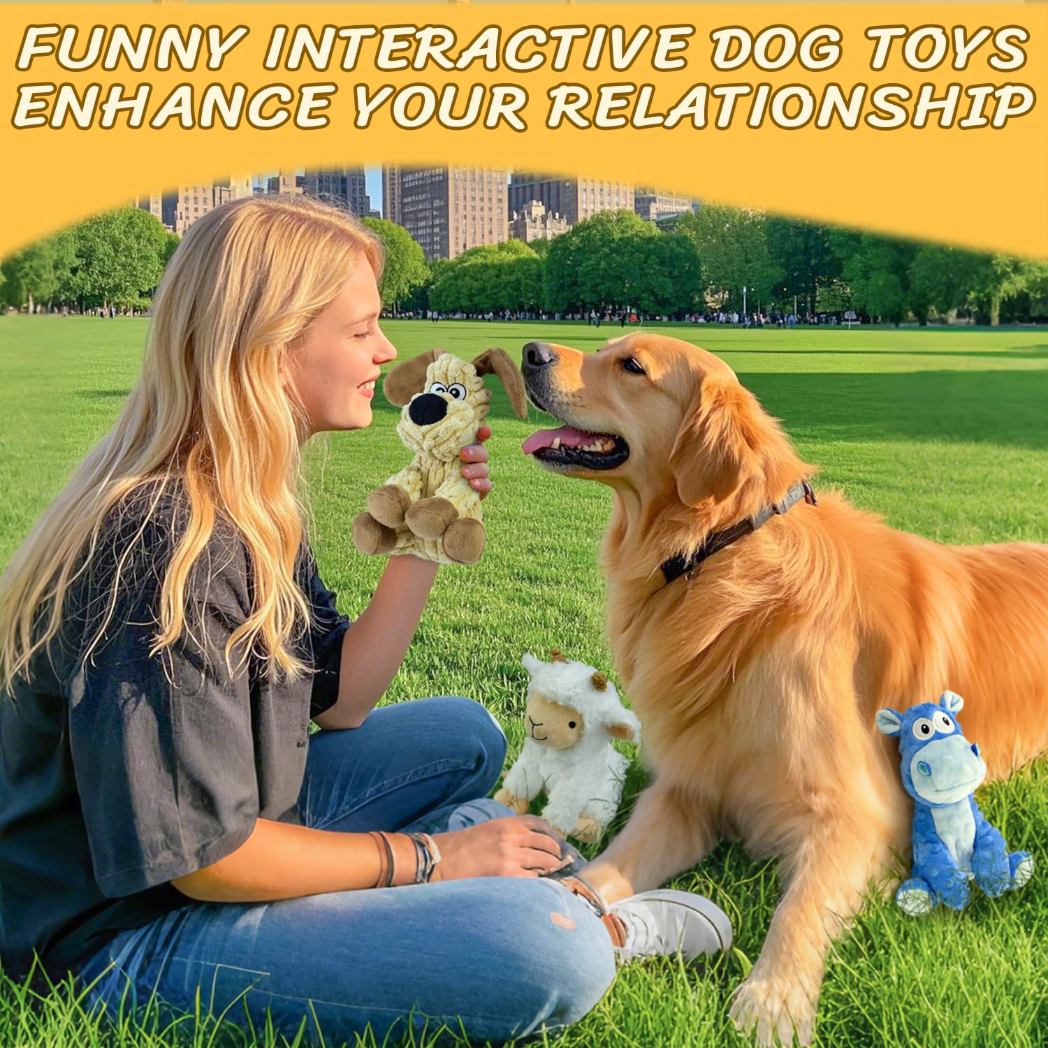 MeetYooo oveja, juguete crujido, ideal para juegos en interiores y exteriores