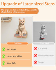 Megidok cama pared gatos en color madera para comodidad diaria.