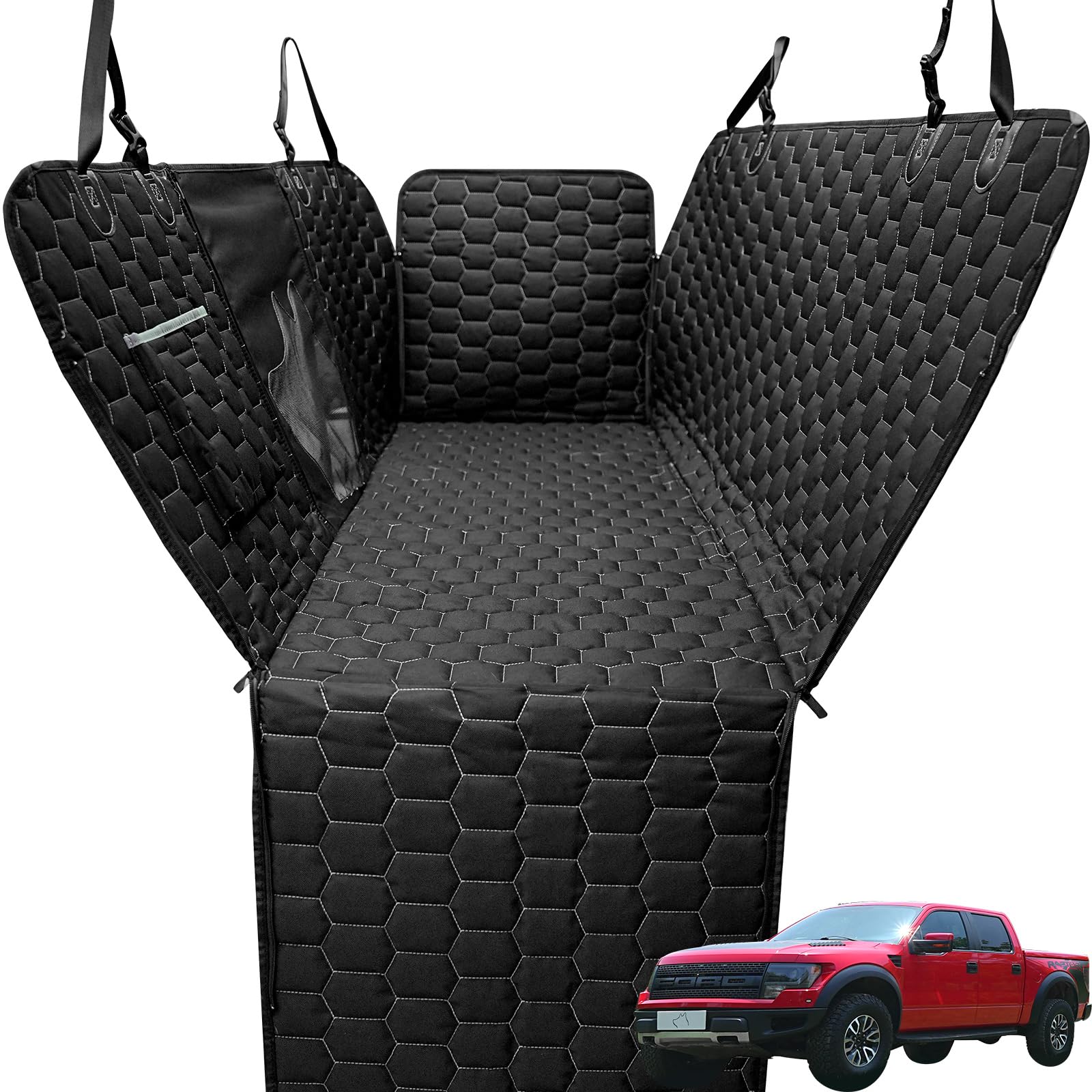 Meginc cubre asiento para perros en camioneta, protege pelos y suciedad.