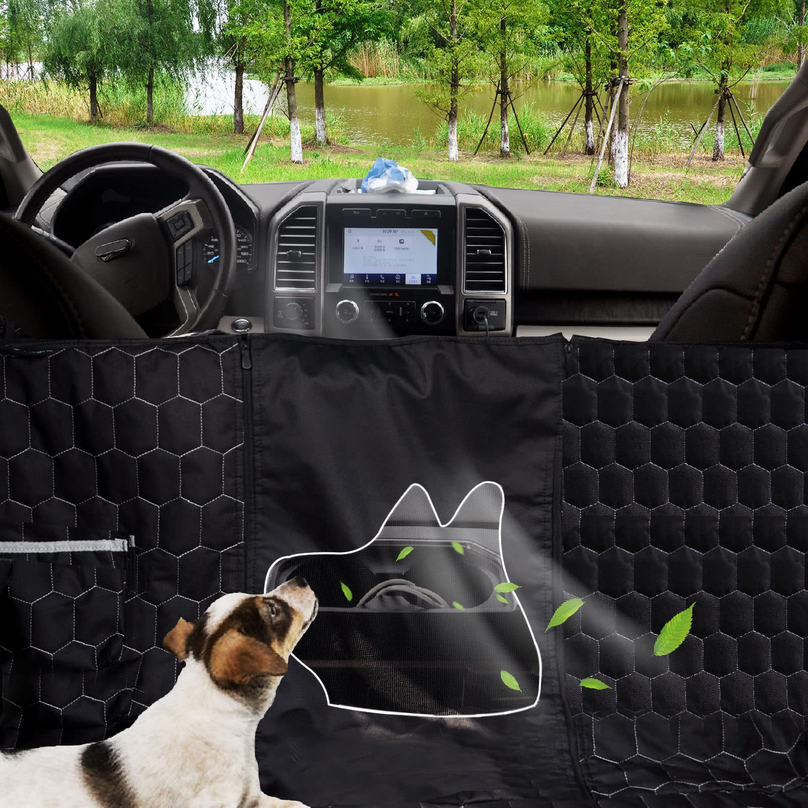 Meginc cubierta trasero impermeable para camioneta, mantiene seco el interior.