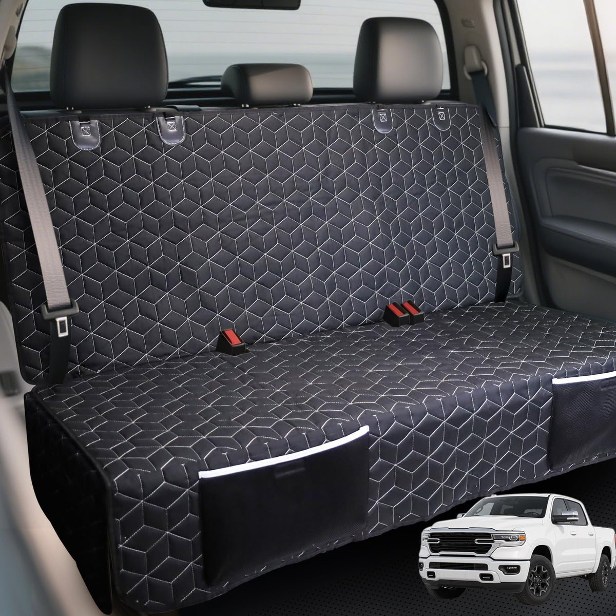 Meginc funda asiento trasero para perros, protección impermeable para viajes.