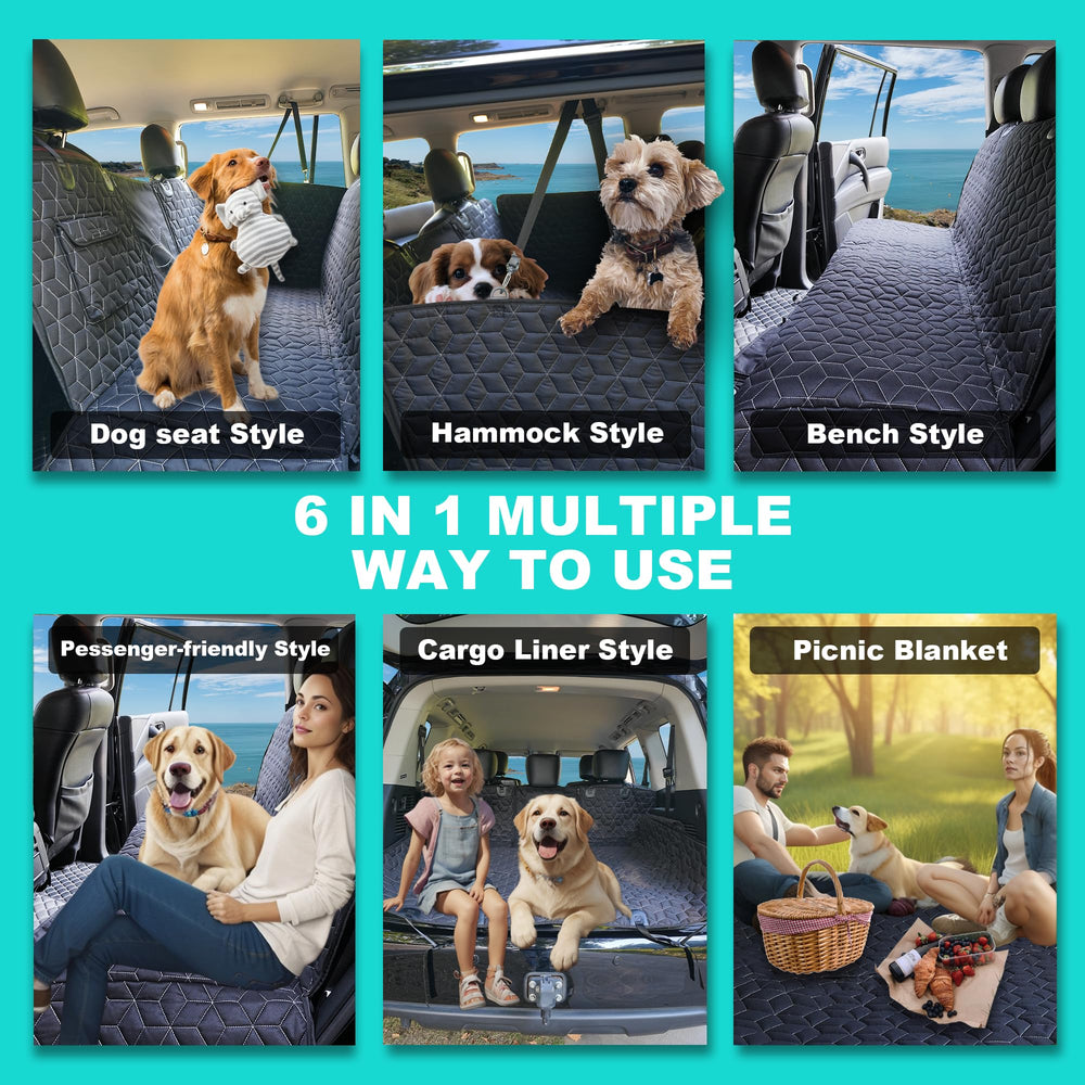 Meginc funda-asiento-perro uso familiar y viajes en familia para mascotas.