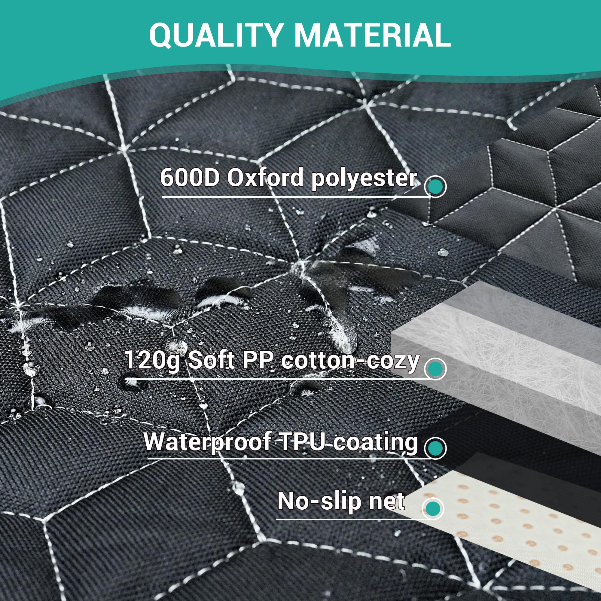 Meginc funda de asiento para perros, lavado sencillo.