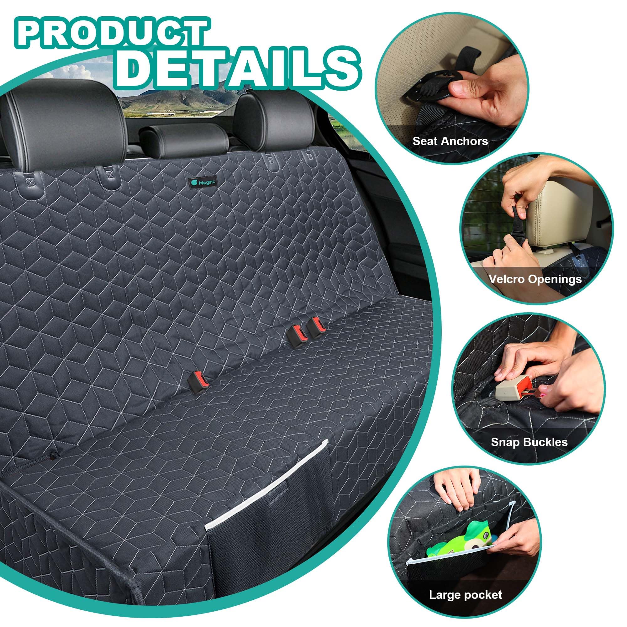 Tapizado protegido Meginc, ideal para pasajeros y carga.
