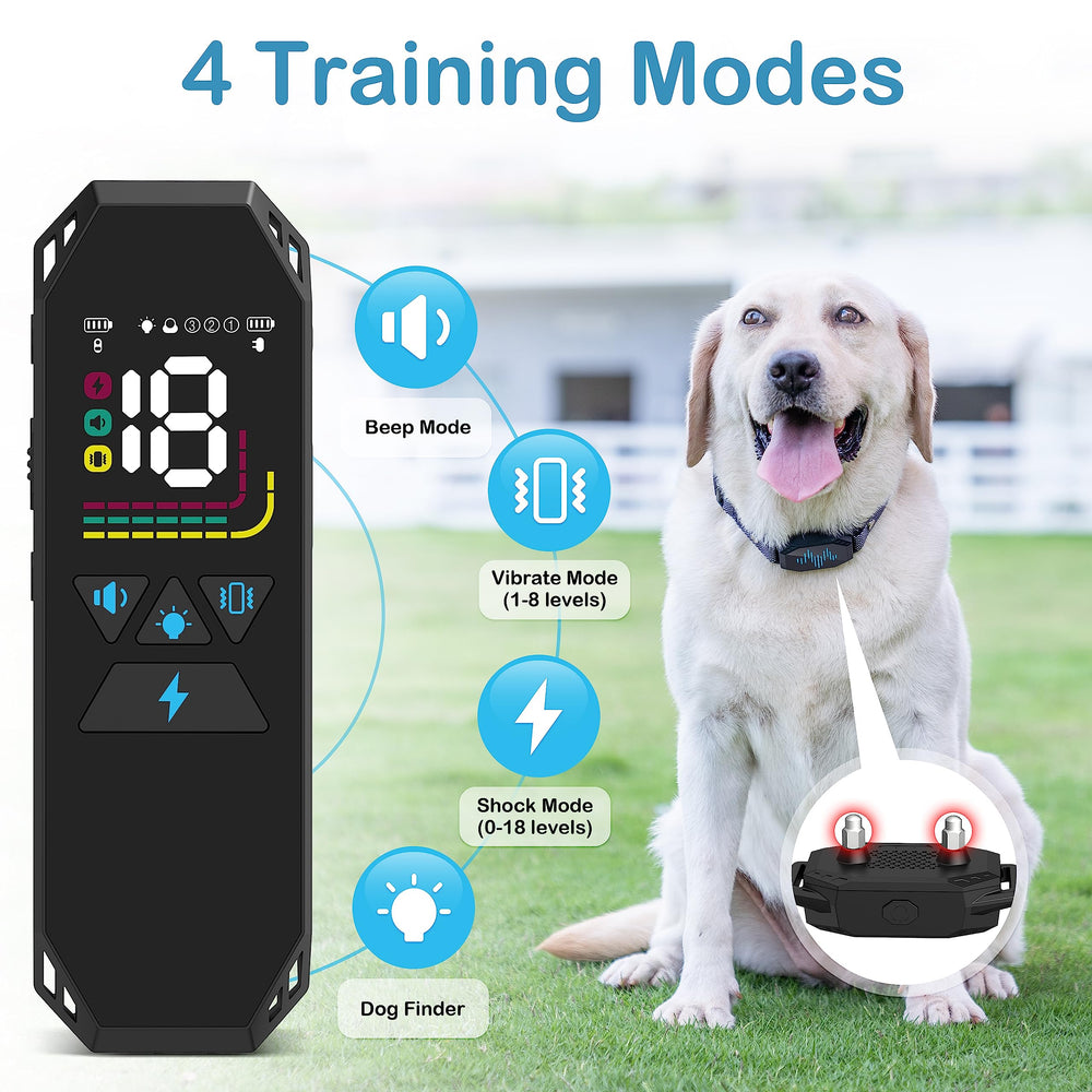 MEGWR collar entrenamiento 4 modos: mejora obediencia en casa y fuera