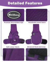Meifsou chaleco ansiedad para perro capucha y malla mejora ventilación