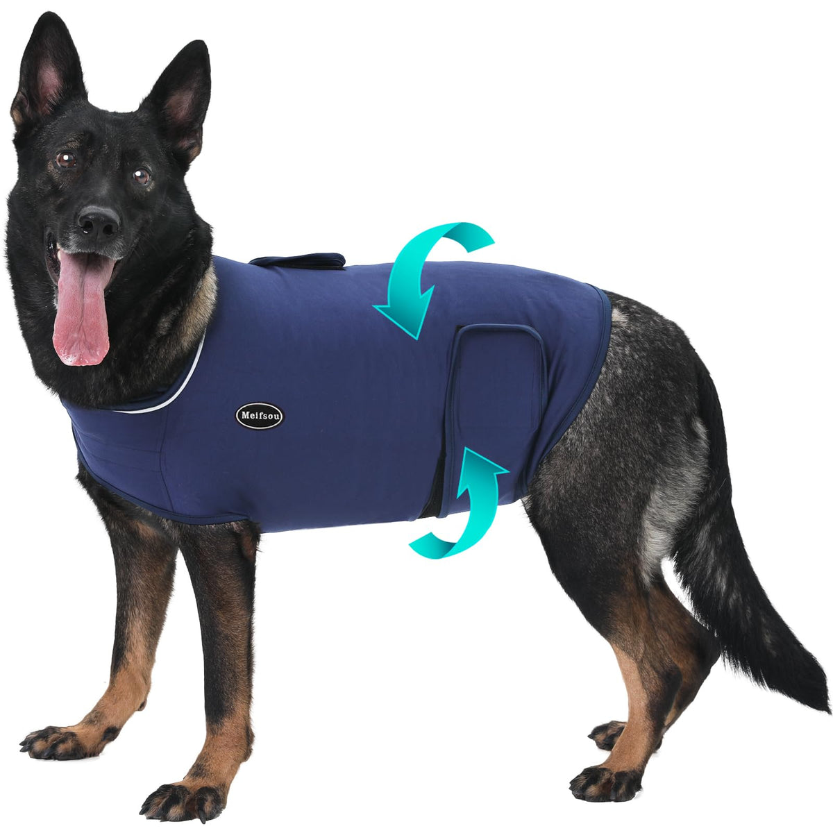 Meifsou chaleco antiansiedad para perros durante tormenta, aporta seguridad y calma