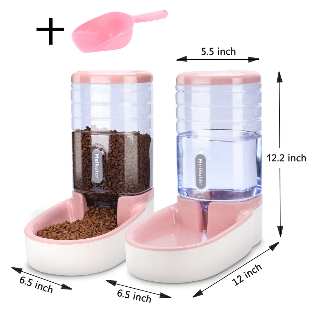 Meikuler botella transparente rosa para recargar alimento y agua fácilmente