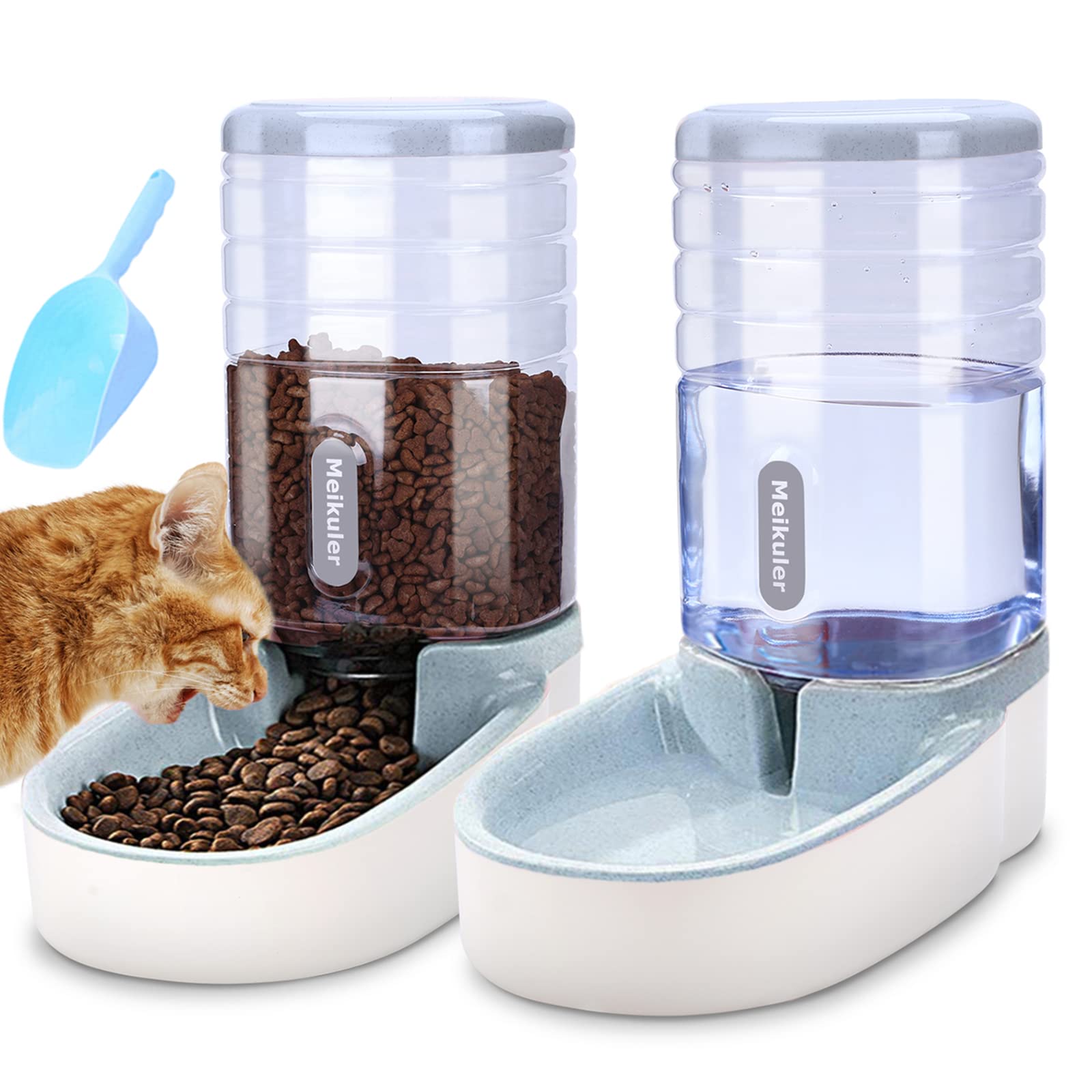 Meikuler comedero-automatico para perros y gatos con gran capacidad 3.8L, ideal para salidas.