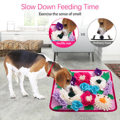 Meilzer juego interactivo para perros en rosa, mejora la concentración al comer
