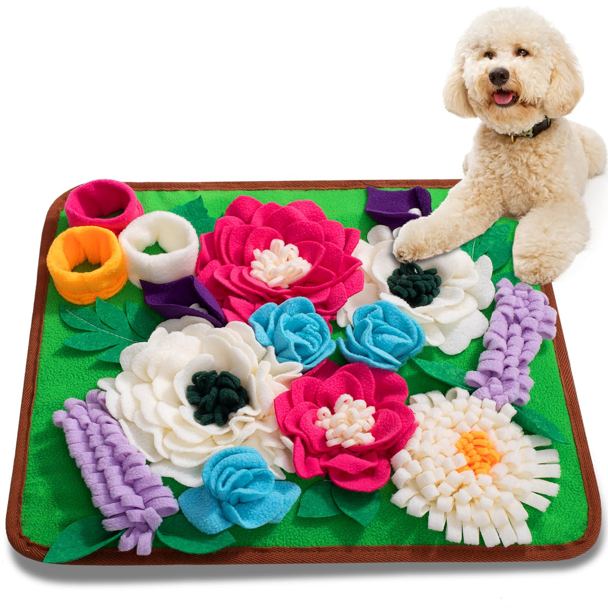 Meilzer alfombra de olfato para alimento lento en perros; fomenta comer despacio y concentración.