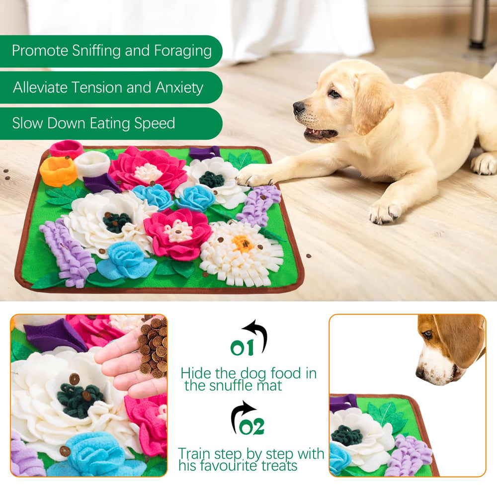 Meilzer alfombra de olfato, juego interactivo para perros que estimula exploración.