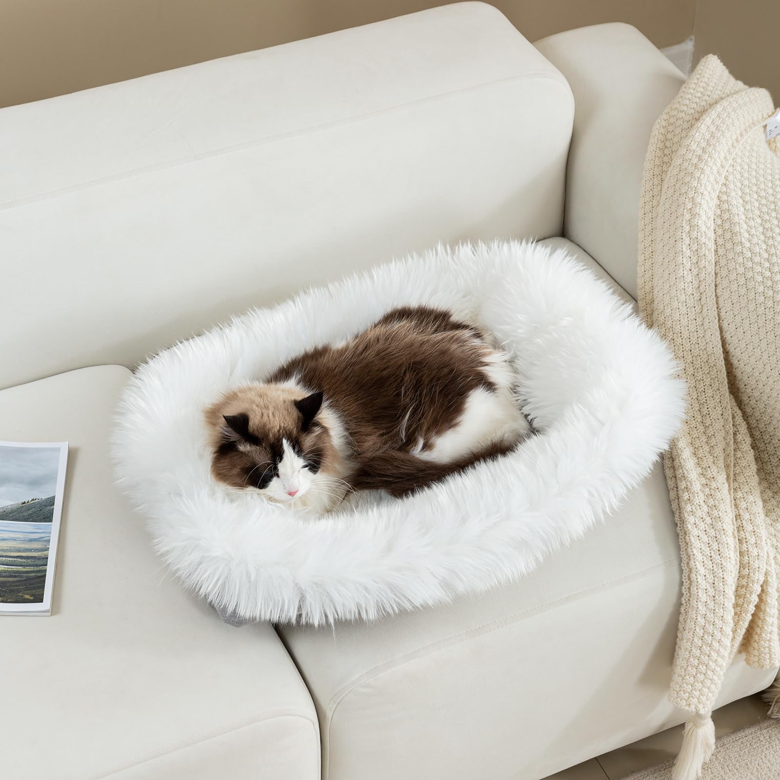MeiSan manta para gatos y perros pequeños, promueve descanso tranquilo.