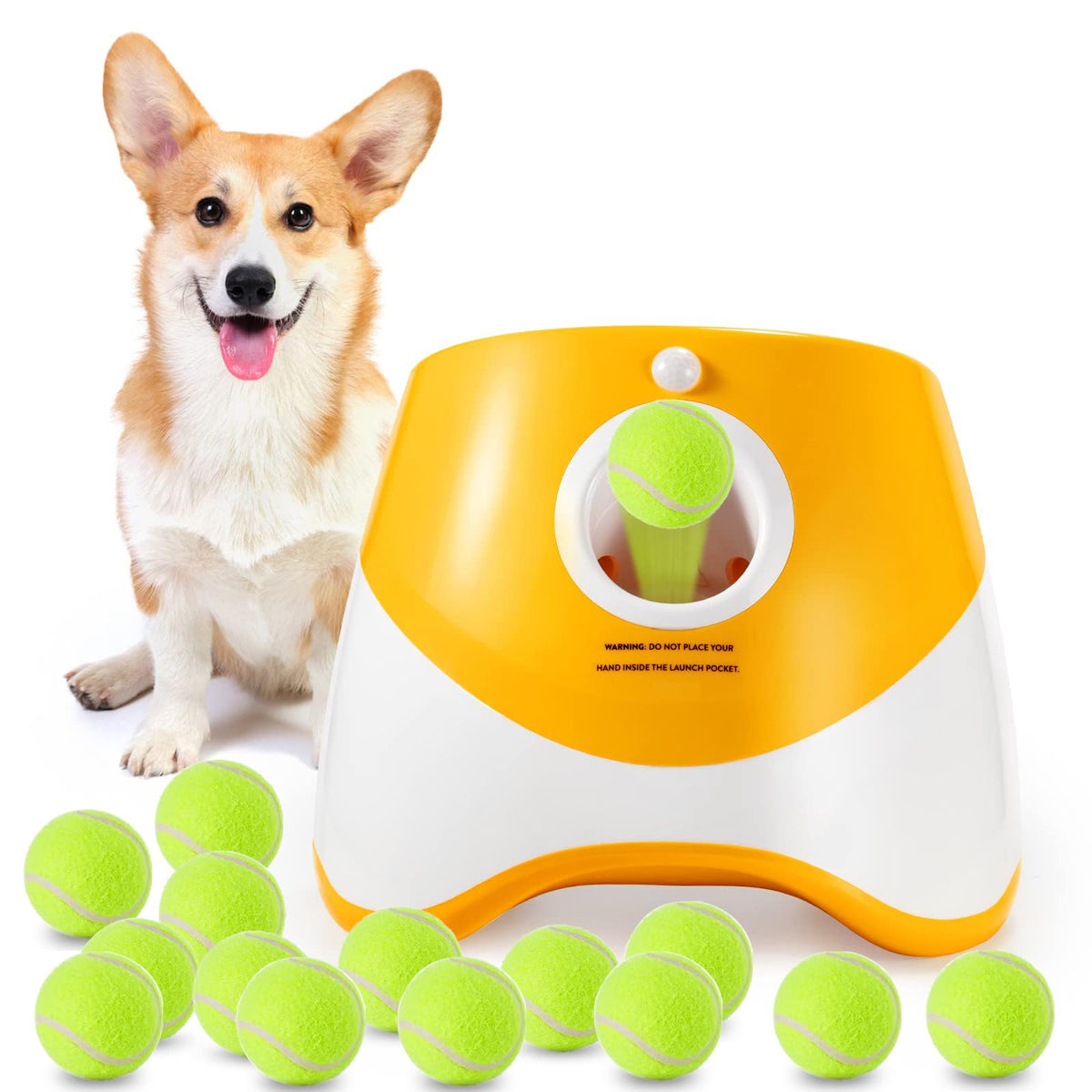 MEKAPLE lanzador automático de bolas, juego interactivo para perros en casa