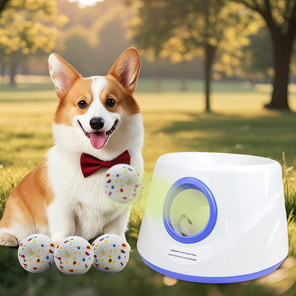 MEKAPLE lanzador-bola-perro-automatico facilita juego interactivo al aire libre