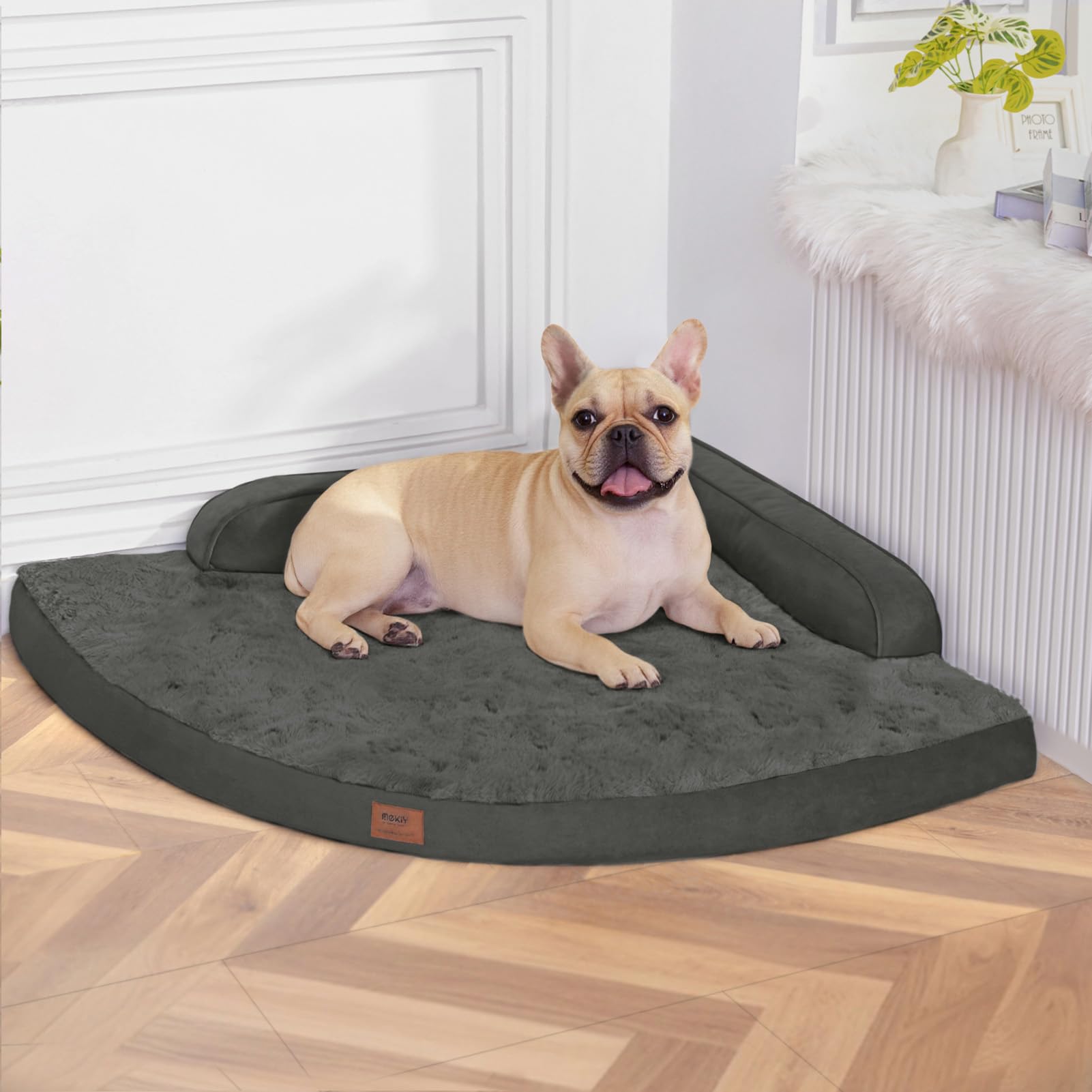 MEKIY cama ortopédica para perros grandes, vista general, descanso cómodo.
