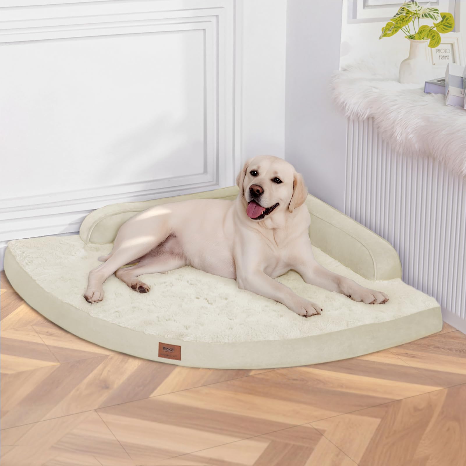 Cama ortopédica MEKIY para perros XXL con laterales, apoyo cómodo para dormir