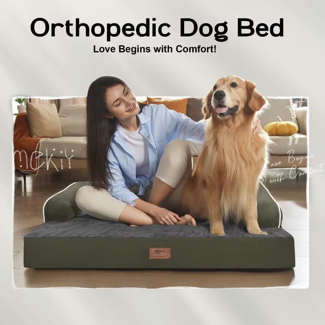 Cama MEKIY mediana para perros de hasta 16 kg, ideal para estirarse y descansar.