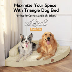 Cama MEKIY para perro grande, capa interior impermeable protege contra derrames.